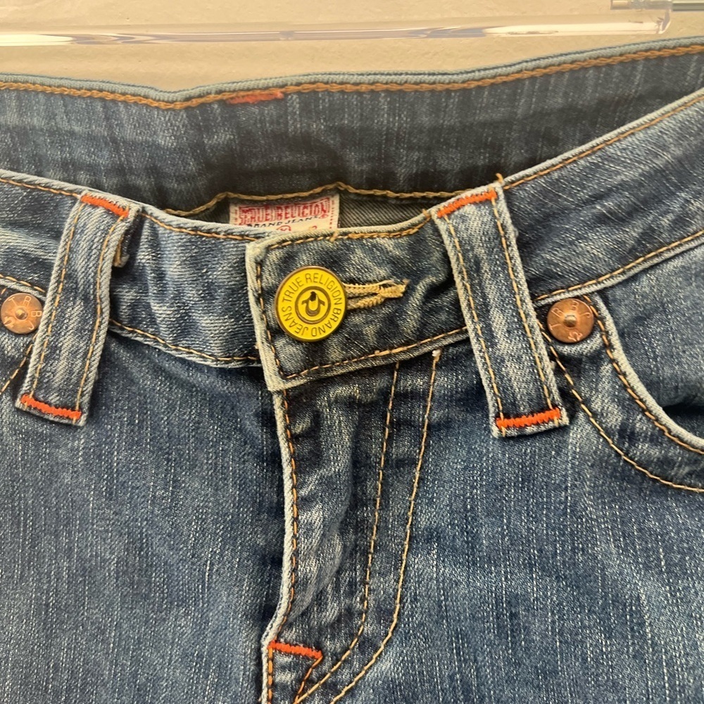 True Religion Blue Jean Shorts Size 30 - Picture 5 of 16
